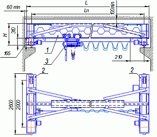 Кран мостовой электрический однобалочный опорный, г/п 12,5 т (до 7,5 м)